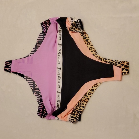 Juicy Couture Thong Panties 5 Pack Set - Picture 6 of 9